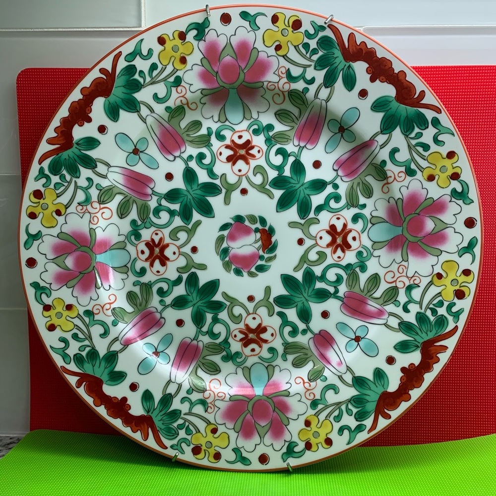 RARE Bloomingdale's Jade Garden Porcelain Platter
